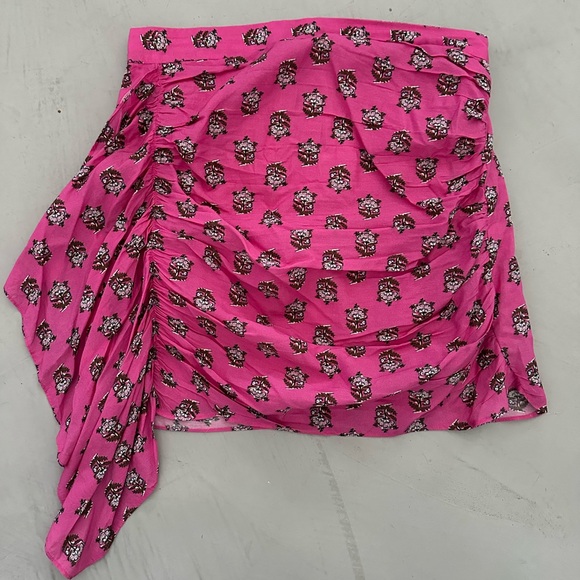 Rhode Pink Patterned Mini Skirt - Picture 1 of 6